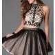 Short Mock Two Piece High Neck Dress by Dave and Johnny - Discount Evening Dresses 