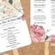Wedding Program - Bold Floral - DIY Editable Word Template, Instant Download, Printable, Edit your text & Print at Home