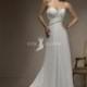 Schlanke Linie Chiffon-Hochzeitskleid mit Sweetheart Ausschnitt Perlen Mieder und Sweeping Train - Festliche Kleider 