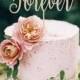Wedding Cake Topper  Always & Forever Cake Topper   Wood Cake Topper Silver Gold Cake Topper