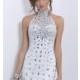 Short High Neck Blush Homecoming Dress C166 - Brand Prom Dresses