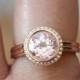 Kunzite 14K Rose Gold Ring, Kunzite And Diamond Ring, Engagement Ring, Gemstone Ring, Stacking Ring, Anniversary Ring - Made To Order
