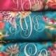 Personalized bridal robes, Monogrammed Silk, Bridal Party gift, Getting ready robe, Wedding robe, personalized Floral robe, Floral Silk