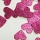 Pink Glitter Heart Table Scatter, Heart Confetti, Pink Heart Die Cut, Valentines Day Wedding Decor, Heart Decoration - 150pcs