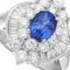 Black Friday SALE, 1.60 Carat Sapphire & Diamond Ring 18k, Cyber Monday 2016 Black Friday Jewelry Sales Amazon, Ebay Walmart,