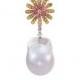 Black Friday SALE Baroque Freshwater Pearl, Pink & Yellow Sapphire Diamond Flower Pendant Necklace, Cyber Monday 2016 Black Friday Jewelry Sales Amazon, Ebay Walmart, Designs