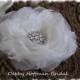 Bridal Hair Flower, Wedding Hair Flower, Jeweled Floral Hair Comb, Bridal Flower Hair Clip, Wedding Flower Hair Comb, Headpiece, No. 104F4