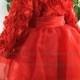 Red Toddler Pageant Dress w/ Long Sleeves, Hot Baby Dress for Christmas, Baby Girl Dress, Birthday Party Dress PD121