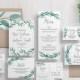Printable Wedding Invitation Suite / Eucalyptus Invitation / Leaf / Greenery / Wreath / Leaves / Download / Invitation Set / Piper Suite