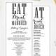 PRINTABLE Wedding Programs - Black and White Eat Drink and Be Married Wedding Ceremony Programs - Modern Programs - Customizable Colors