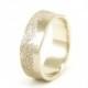 Men's Wedding Band 14K Champagne Gold Ring Organic Textured Handmade