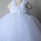 Flower Girl Tutu Dresses Glitter Tulle Wedding Dress Toddler Tutu Dress