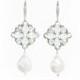 Bridal Earrings,  Swarovski Pearl and Crystal Earrings,  Vintage Style Wedding Earrings ,Natural Pearl Earrings ,  Wedding Jewelry