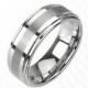 Bolt - Combination of Matte and Glossy Finish Tungsten Carbide Comfort Fit Band