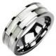 Sincerity - Simple Design Combination Of Mother Of Pearl and Tungsten Carbide Comfort Fit Band