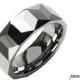 Shadow Play - Prism Cut Stylish Tungsten Carbide Comfort Fit Ring