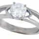 Clearly Love - Admiring Love Stainless Steel Engagement Ring With Cubic Zirconia