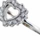 Grace - Rhodium Plated Sterling Silver Crowned Heart Ring with Cubic Zirconia