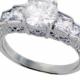 Lovable - Quality Craftsmanship Engagement Ring with Round Cut Cubic Zirconia Center Stone