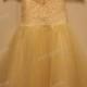 Champagne /Ivory Tulle Lace Flower Girl Dress,A-line Wedding Party Dress For Kids ,Short Prom Dress,Bridesmaid Dress