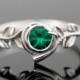 Kokiri Emerald Ring - Legend of Zelda - Geeky Engagement Ring - Sterling Silver