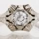 Antique Engagement Ring - Antique Art Deco 14k White Gold Diamond Engagement Ring