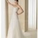 Charming Long Sheath/ Column Natural Waist Strapless Court Train Bridal Gowns - Compelling Wedding Dresses