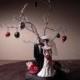 ETSY WEDDINGS FEATURED item Day of the dead/Zombie/Skeleton Wedding Cake Topper with Twisted Wire Tree Alternative Wedding Halloween Wedding