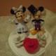 MIckey Mouse and Minnie Mouse  Wedding Cake Topper Disney Wedding