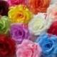 30pcs Pomander Kissing Ball Flowers Fuchsia 4" Silk Rose Heads Wedding Decor Floral Supplies