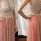 Sexy Jewel Sleeveless Floor-Length Prom Dress with Beading Illusion Back