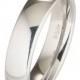 Men's White Tungsten Ring Comfort Fit 6mm Wedding Band Dome