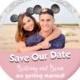 Save Our Date Customizable Wedding Announcement Magnets -  3 Inch Round - Unlimited Proofs Available Upon Purchase