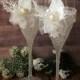Wedding Champagne Glasses Winter Wedding Christmas Wedding Holiday Wedding Champagne Flutes