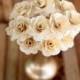Natural Ivory  Wooden Roses - Two Dozens with Wire Stem - 2 inches diameter