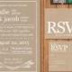 Rustic Wedding Invitation Suite // Invitation & RSVP Card // Kraft Paper Wedding Invitation // // PRINTABLE