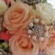 Wedding Brooch Bouquet   Peach Victorian Style For Bride Or Wedding Decor