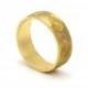 18k Gold wedding band with spirals - unisex 18k Gold wedding band ring - unisex wedding jewelry
