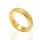 Gold wedding band - unisex 14k Gold wedding band ring - textured gold wedding band - unisex wedding jewelry
