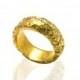 Textured gold wedding band - Unisex 14k Gold wedding band ring - Wedding jewelry