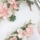 Blush Bridesmaids Comb- Blush Wedding Set- Succulent Comb Hair Accessories- Bridesmaids Gift- Blush Wedding- Decorative Hair Combs