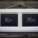 Wedding Chalkboard - Framed Chalkboard - Rustic Chalkboard - Hanging Blackboard - White Wedding UK - Mr and Mrs Decor - Couples Gift
