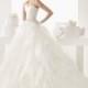 Simple A-line Sweetheart Beading Ruching Chapel Train Tulle Wedding Dresses - Dressesular.com