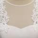 Detachable Wedding Dress Straps Bridal Ivory Applique Extra Large Lace Applique Bridal  Strap Sash Belt  Sashes Wedding Gown Dress Appliques