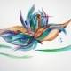 Flower,Fish,Swan- watercolor Painting,Original Watercolor Art,Unique Art,Original Watercolor Ooak,Artwork,Aquarelle,Flower,art & Collectibes