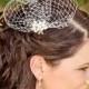 Wedding Fascinators Bridal Hair piece,Wedding head piece,Wedding hair accessories,Bridal bird cage veil,Wedding veil,Birdcage veil,Bridal