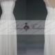 Bridesmaid Dress Long White Cap Sleeve Bridesmaid Dress Illusion Neckline Simple Wedding Party Dress Deep V Back Lace Chiffon Prom Dress