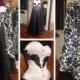45% off! One of a kind wedding dress, damask black & white, four pieces, corset, two skirts, coat, hand made, 22" corseted waist