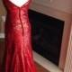On SALE Red sequin dress, Red bridesmaid dress, red christmas gown women - Clearance