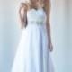 French lace bridal dress, beach wedding dress, wedding gowns, white chiffon, for dreamy beach destination weddings